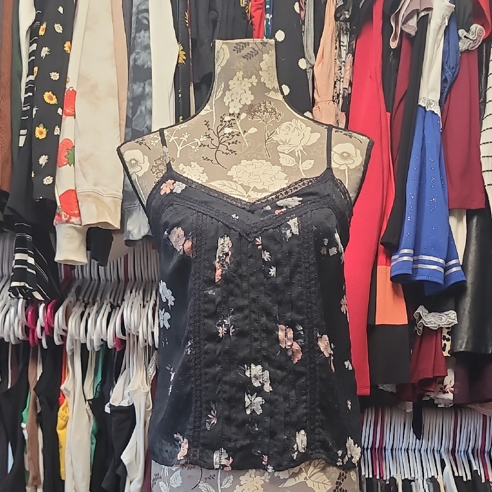 Abercrombie & Fitch Black Floral Cami